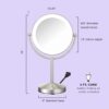Conair Lighted Makeup Mirror, 1X/10x Magnifying Mirror