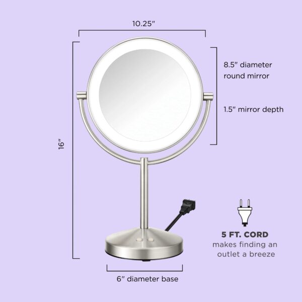 2b6b8d1676234c56b55f95287a972d02 Conair Lighted Makeup Mirror, 1X/10x Magnifying Mirror
