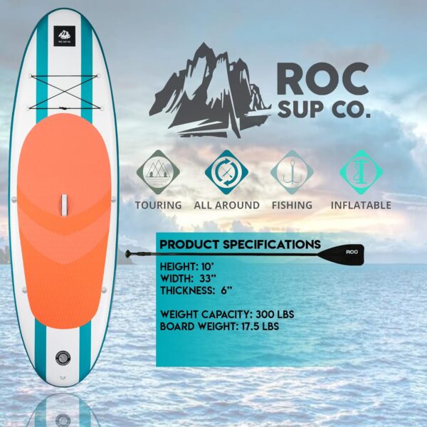 2ba859f21cee444db2793dde42a07e6a Roc Inflatable Stand Up Paddle Boards with Premium SUP Paddle Board Accessories, Wide Stable Design, Non-Slip Comfort Deck for Youth & Adults