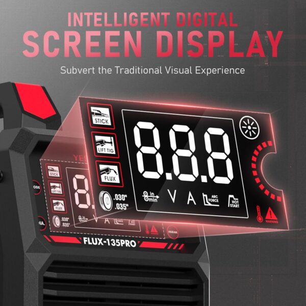 2c1bfa7793e948248436c94d55c16848 135Amp MIG Welder,110V Flux Core Welder Flux MIG/Lift TIG/Stick 3-in-1 Large LED Digital Display Welding Machine IGBT Inverter Welder FLUX-135PRO