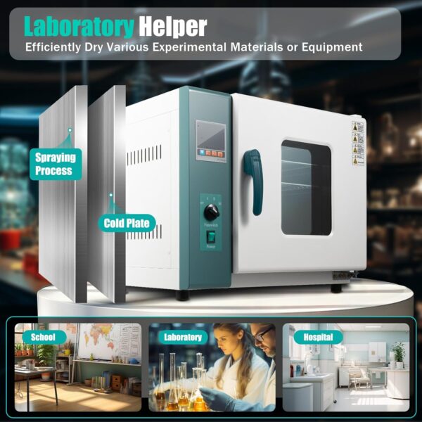 2c1f142c8e4c4ccbae99702db69051aa 110V 1000W Horizontal Electric Blast Drying Oven 45L/12Gal Lab Forced Air Convection Drying Oven with Intelligent Temperature Controller for Industrial, Schools, Research Institutes
