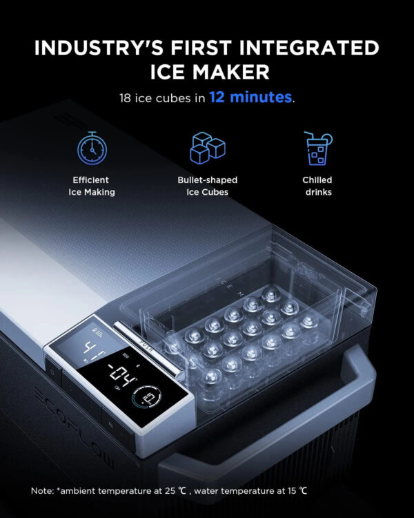 2caa8f4d07db405e893b3daf4a32b59b Car Refrigerator, 40 Qt(38L) Portable Refrigerator, Electric Cooler with Ice Maker, Dual Zone WIFI APP Control(-13℃~50℃), 12/24V DC/AC For Camping, Travel, Fishing, Outdoor, Truck