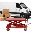 660LBS Hydraulic Lift Table Cart – 31" Lift Height, Double Scissor Design with 4 Wheels & Non-Slip Pad for Material Handling
