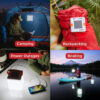 LuminAID 2-in-1 Solar Camping Lantern and Phone Charger - Inflatable LED Lamp for Camping, Hiking and Travel - Emergency Light for Power Outages, Hurricane, Survival Kits - As Seen on Shark Tank