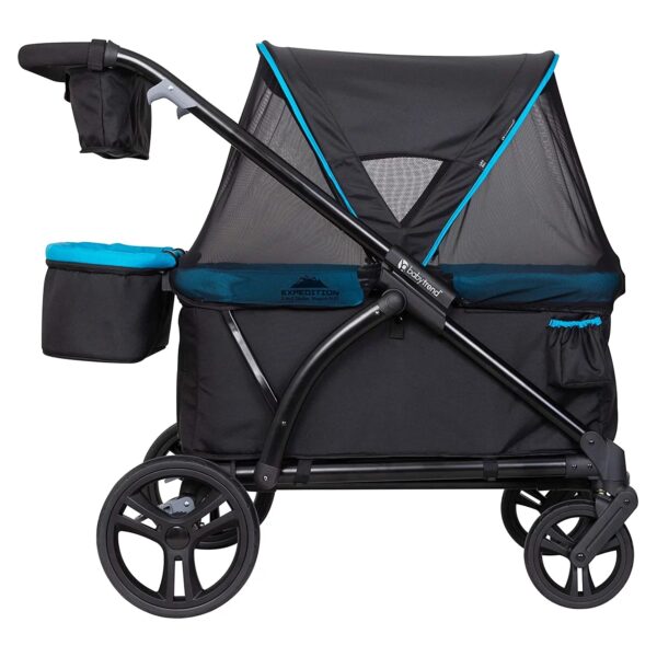 Baby Trend Expedition 2 in 1 Push or Pull Stroller Wagon w/ Canopy, Blue