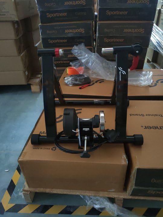 2d7d7db1f7164a9684e81c014a1bf556 Bike Trainer Stand Indoor Riding - Sportneer Magnetic Stationary Bicycle Exercise Stand with Noise Reduction Wheel, 6 Resistance Adjustable