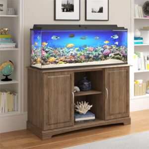 Ameriwood Home Alta Vista 50 - 75 Gallon Aquarium Stand, Rustic Oak