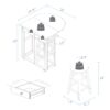 Casual Home Breakfast Cart with Drop-Leaf Table