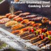 Upgraded 4 Burner BBQ Propane Gas Grill with Cast Iron Grates & Side Stove, 44,000 BTU Stainless Steel Burner Barbecue Grill for Patio, Camping, Outdoor Cooking MELLCOM