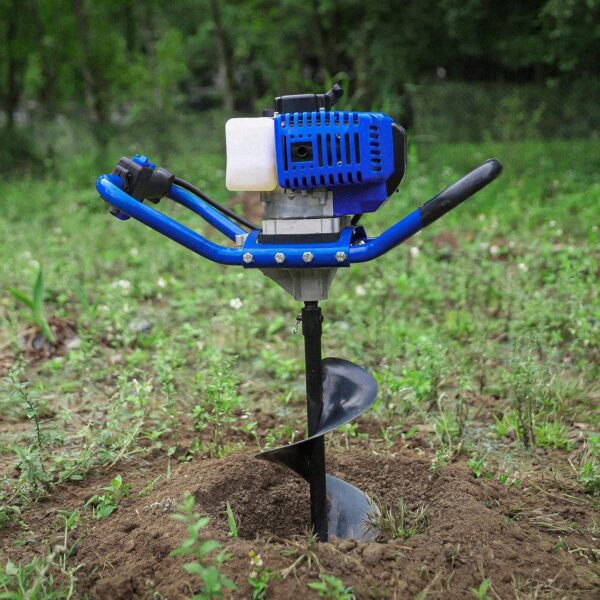 2dff5c2c55a44de0bb44405365403d34 Post Hole Digger Gas Powered, 52cc 2.4 HP 2 Stroke Engine Earth Auger with 8" Drill Bit, EPA Compliant Post Hole Auger