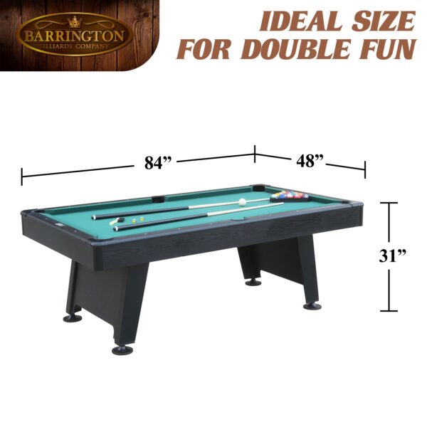 2e37a1bc5eb1488bbf038583efd8ef7c Barrington Billiard 84" Arcade Pool Table with Bonus Dartboard Set, Green