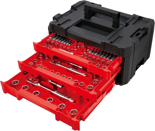 2eb3d53c94894c65b4ea235f6438e274 Craftsman 262-Piece Mechanic Tool Set, Master Socket Set with 3-Drawer VERSASTACK Tool Box, SAE/Metric Set (CMMT45309)