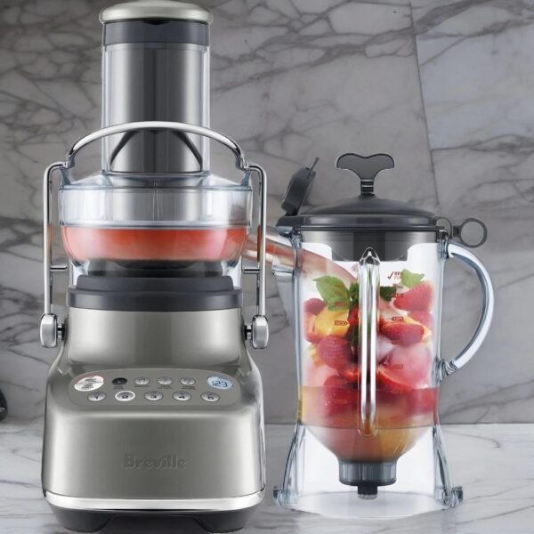 2eb56321f6c54e09add7a60253d4aba6 Breville BJB615SHY Compact Design 3X Bluicer Blender and Juicer (Smoked Hickory)