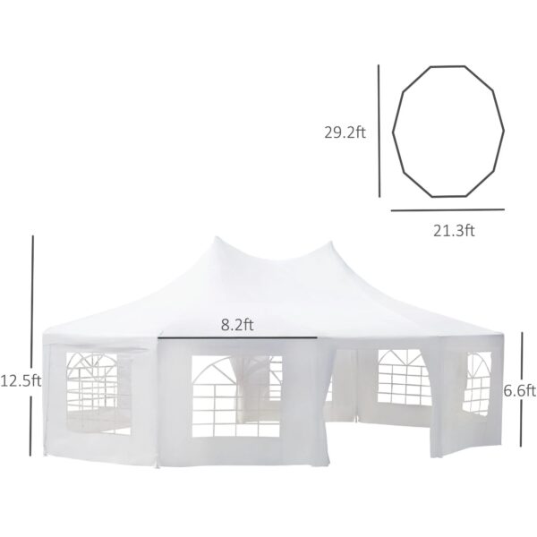 2f17f660023640f9bbd510c0a6a107b1 Outsunny 29 x 21 ft Party Tent, Wedding Tent with Sidewalls, Heavy Duty Event Tent with 2 Doors and 8 Windows, Outdoor Gazebo Tent for Party, White