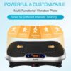 Vibration Plate Fitness Platform Exercise Machine Vibrating Lymphatic Drainage Shaking Full Body Shaker Workout Vibrate Stand Shake Board Sport Gym for Weight Loss Fat Burner for Women Men
