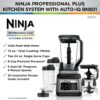BN801 Professional Plus Kitchen System, 1400 WP, 5 Functions for Smoothies, Chopping, Dough & More with Auto IQ, 72-oz.* Blender Pitcher, 64-oz. Processor Bowl, (2) 24-oz. To-Go Cups, Grey