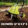 Sun Joe Electric Garden Tiller + Cultivator, 16-inch, 13.5-Amp