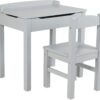 Wooden Lift-Top Desk & Chair - Honey