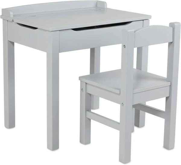 2ff684c9f9934a32a12efd47170c4176 Wooden Lift-Top Desk & Chair - Honey