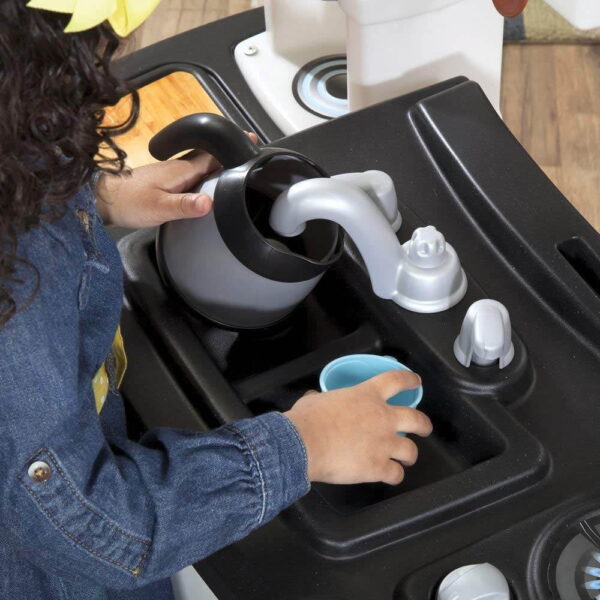 Step2 Great Gourmet Tan and White Plastic Kid Kitchen Playset includes 35 Piece Toy Kitchen Playset
