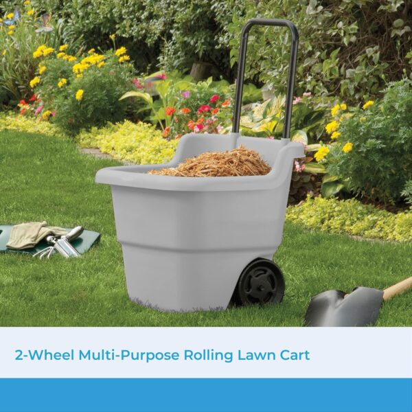 3020183489264f118dc9fdc229c886ee Resin 15.5 Gallon Multi-Purpose Rolling Cart with Wheels, Durable Plastic, Brown/Taupe
