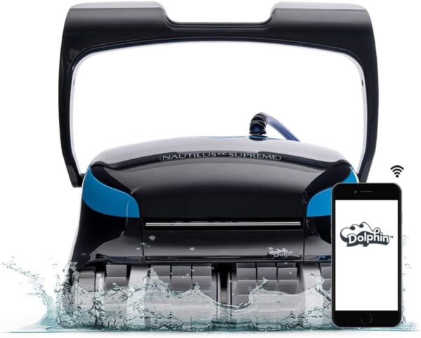 307d302f4fa144569facbbe7e7a79af7 Dolphin Nautilus CC Plus Wi-Fi Automatic Robotic Pool Vacuum Cleaner, Always Cleaning, Never Charging, with Wall Climbing Scrubber Brush, Ideal for In-Ground Pools up to 50 FT in Length