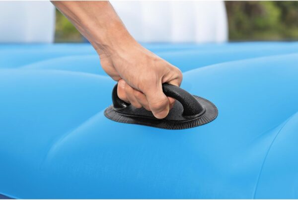 3084ff3ceb7d4570aed2518b97f19f4f Tropical Breeze 6 Person Inflatable Party Island Large Relaxing Water Float with Detachable Sunshade and Cooler Bag