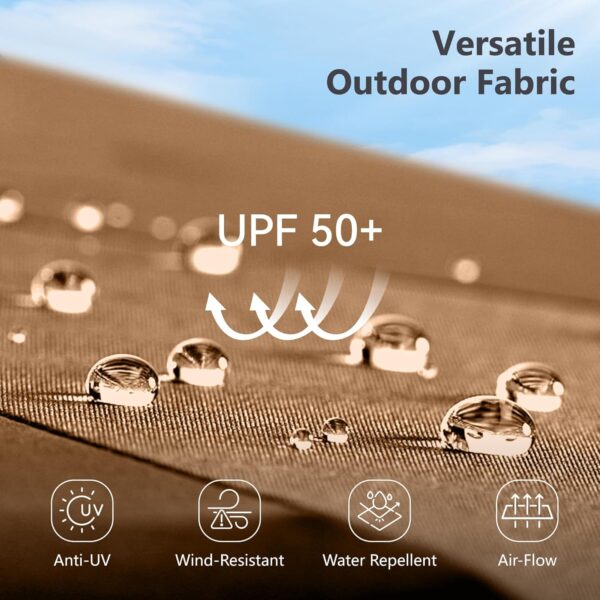 30981523dfad444294a27485a815e414 15ft Double Sided Patio Umbrella with Solar Lights, Outdoor Large Umbrellas with Crank Handle and 36 LED Lights, Rectangular Market Umbrella with Base Included for Deck Pool Shade