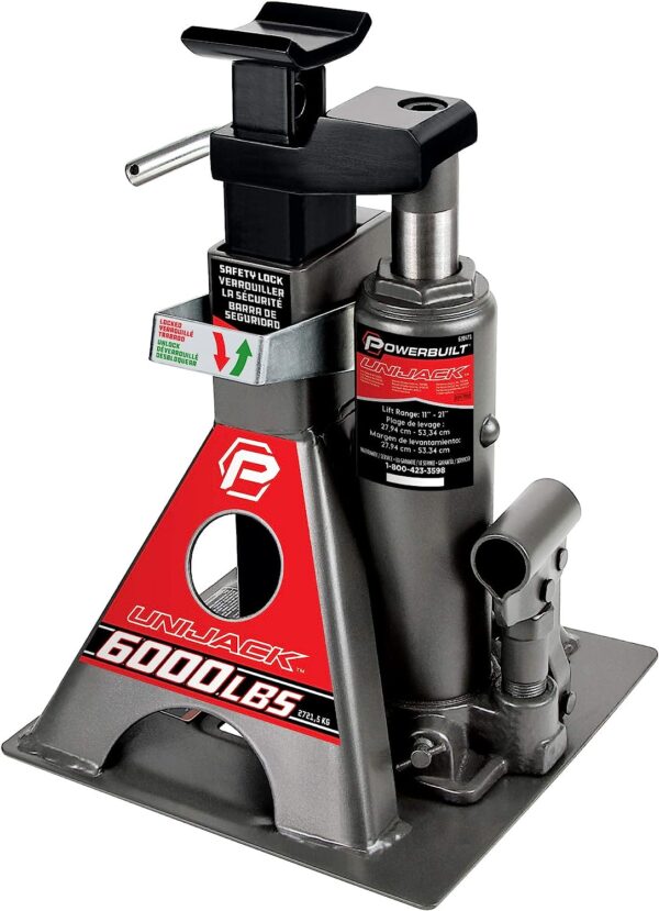 309823494ca54439a242dc9fdbaf4b71 Powerbuilt 3 Ton, Bottle Jack and Jack Stands in One, 6000 Pound Capacity