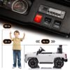 Track 7 24V Ride on Car, Licensed Silverado HD 2 Seater Electric Car for Boys Girls Age 3+, 24V Ride on Truck w/Remote Control, Music, ABC, White