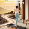 Walking Pad, Under Desk Treadmill with Incline for Home Office 2.5HP Portable Walking Treadmill with 280 Lbs Weight Capacity Walking Machine, Remote Control, LED Display
