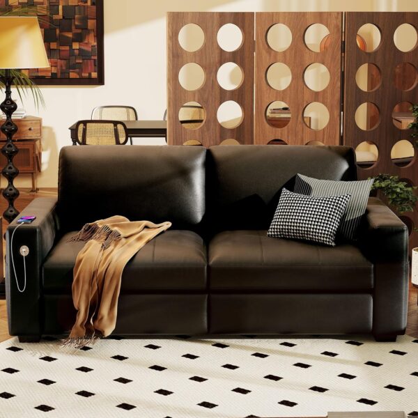 3165f77d4b224169806d54b6c51d289c 89" Sofa for Living Room, Modern Comfy Sofa with Medium Firm Seat Cushion, Removable Cover,Wide Armrest,USB/Type-C Port,Chenille Fabric Couches for Small Space,Apartment