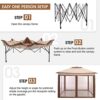 11x11ft Pop-Up Portable Instant Gazebo Canopy Tent with Mosquito Netting Outdoor Canopy Shelter with 121 Square Feet of Shade