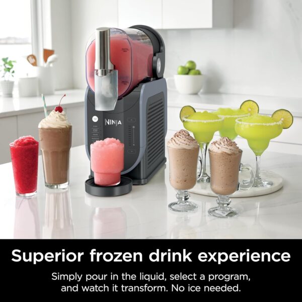 31cf2632b0844095ab14972940f6c836 SLUSHi with RapidChill Technology, 88 oz. Frozen Drink & Slushie Machine, 5 Preset Programs, Margaritas, Frappés, and More, Premium Accents, Black, FS301