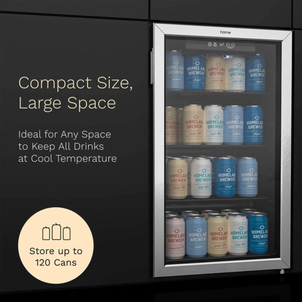 31d72e20334943ff98afc7d64b0d3ad3 Beverage Refrigerator and Cooler - 120 Can Mini Fridge with Glass Door for Soda Beer or Wine - Small Drink Dispenser Machine for Office or Bar with Adjustable Removable Shelves