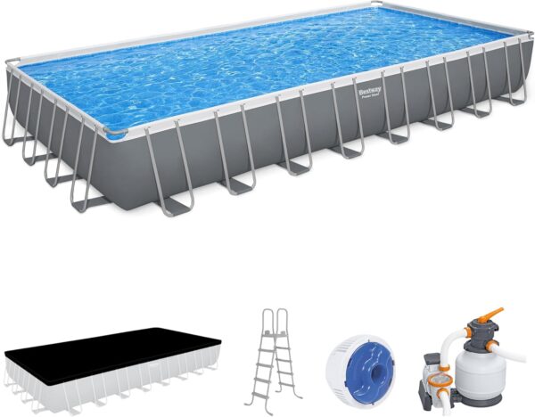 31ed6e0a0c134430a7f2097909764be0 Bestway Oval Above Ground Pool Set (10' x 6'7" x 33")| Includes Filter Pump & ChemConnect Dispenser