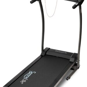 SereneLife Folding Treadmill - Foldable Home Fitness Equipment with LCD for Walking & Running - Cardio Exercise Machine - Preset and Adjustable Programs - Bluetooth Connectivity