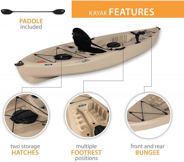 323f1cd6179c439398ded984eb3b4db8 Lifetime 90806 Tamarack Angler 100 Fishing Kayak C 2 Pack (Paddles Included)