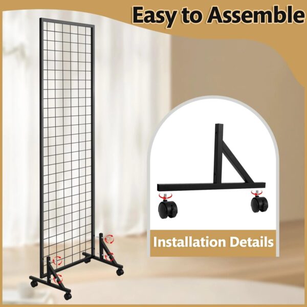 32529f476dad43c7b6a19f2b33c7d6dc Blulu 4 Pcs Standing Grid Panel Tower with S Hook