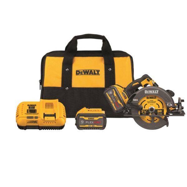 FLEXVOLT 60V MAX 7-1/4" Circular Saw Kit with Brake Brushless DCS578X2 from