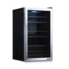 NewAir Beverage Refrigerator Cooler | 126 Cans Free Standing with Right Hinge Glass Door