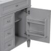 36" Bathroom Vanity with Single Sink Combo, Modern Undermount Bathroom Sink Cabinet with 2 Drawers and a Tip-Out Drawer, Freestanding Bathroom Vanities, Soft Closing, Solid Wood Frame