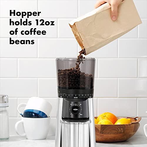 33f88e3500ca49bbbab2e9282ac20ecd OXO Brew Conical Burr Coffee Grinder , Silver