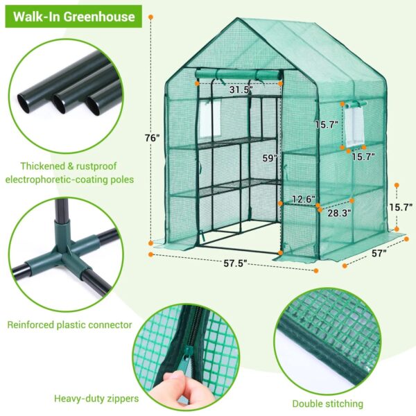 3433392266a0458787af3253663b2105 Ohuhu Greenhouse for Outdoors with Screen Windows