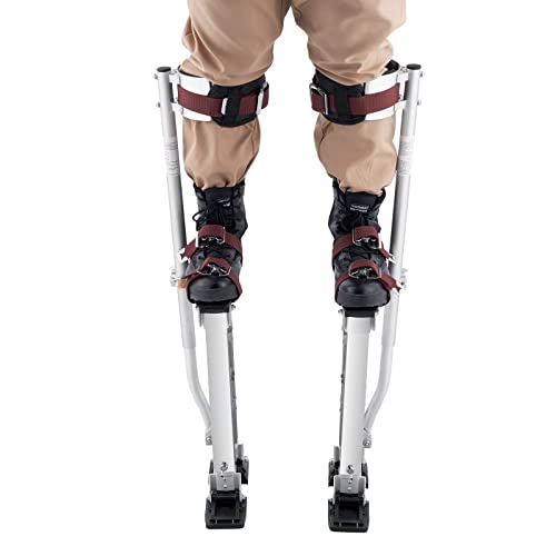 3483c901e5784e57a7b66734c67e82f8 VEVOR Drywall Stilts, 18''-30'' Adjustable Aluminum Tool Stilts with Protective Knee Pads