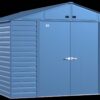 Arrow Select Steel Storage Shed, 10x14, Blue Grey