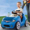 Step2 Whisper Ride II Kids Blue Push Car and Ride on Toy for Toddlers