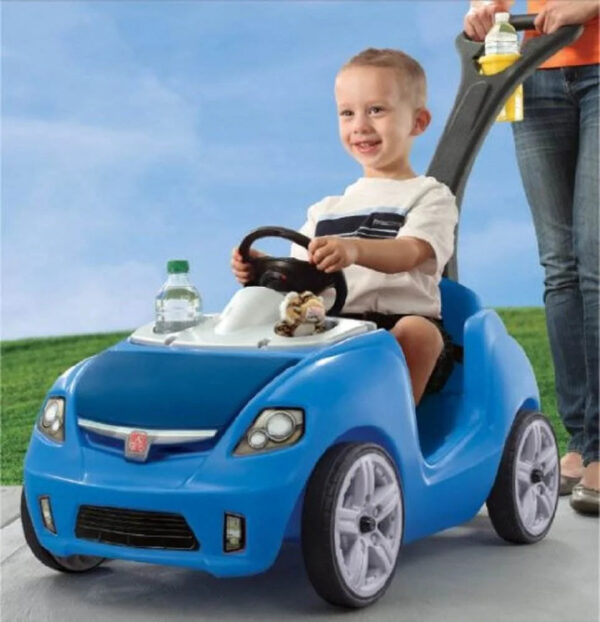 Step2 Whisper Ride II Kids Blue Push Car and Ride on Toy for Toddlers