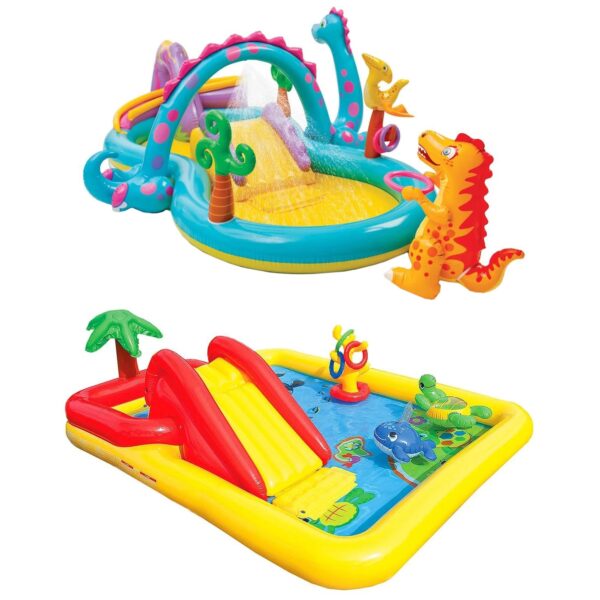 34dca60046764e769d3f98f86404db04 Dinoland Kiddie Inflatable Pool & Inflatable Ocean Backyard Kiddie Pool