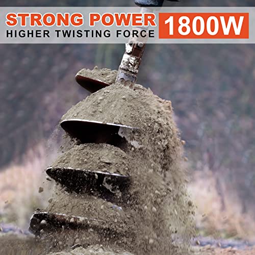34f4db1f29954471a3755dbe658111c8 DC HOUSE 52cc 2.4HP Gas Powered Post Hole Digger with Two Earth Auger Drill Bit